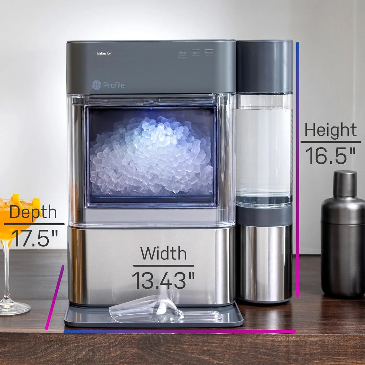 GE Profile Opal 2.0 XL Countertop Nugget Ice Maker, 1 Gallon Tank, 38 Lbs In 24 Hours - XPIOX3SCSS