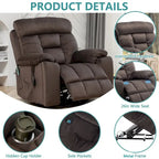 Large Electric Power Lift Recliner With Heat, Massage, Hidden Cup Holder - 40.94W x 38.19D x 42.52H