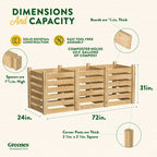 Greenes Fence Cedar Wood Composter 24 in x 24 in x 31 in, 77.3 Gal.