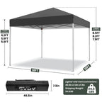 GVDV 10x10 ft Easy Pop Up Outdoor Canopy Tent - Blue