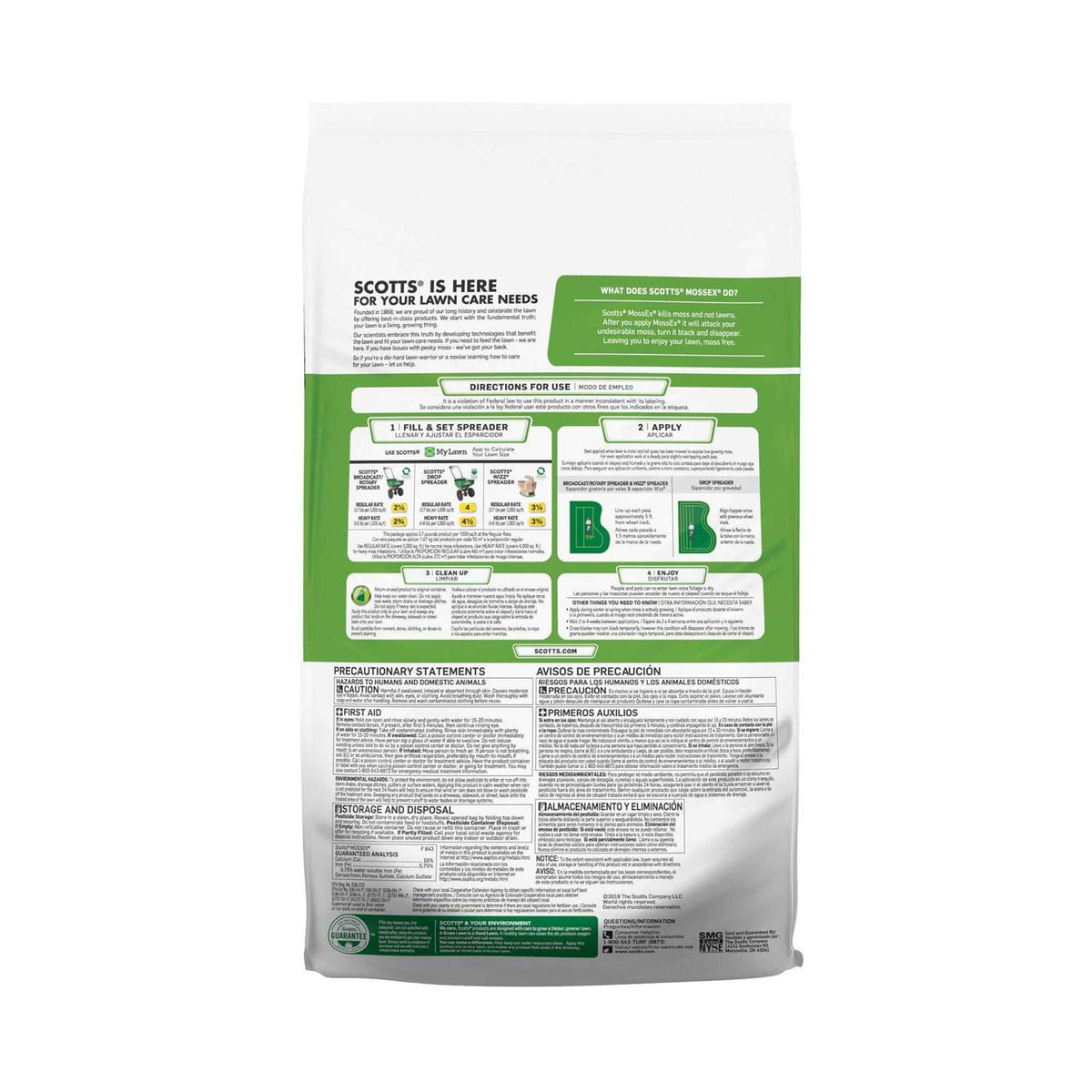 Scotts MossEx Moss Control - 18.37 lb Bag