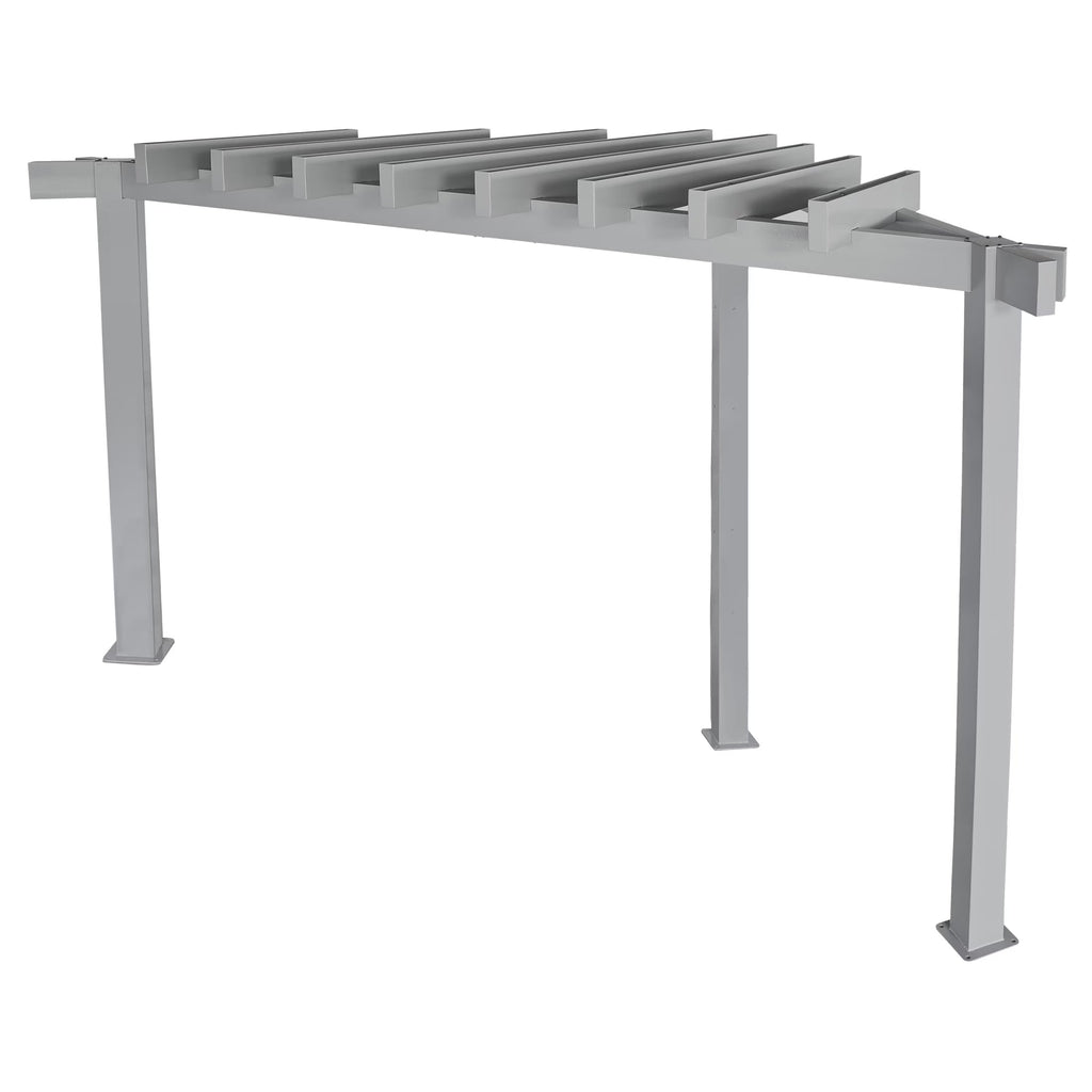 Sojag Aluminum Frame Pergola With PVC-Coated Canopy, 10 ft x 10 ft, Grey - Lima