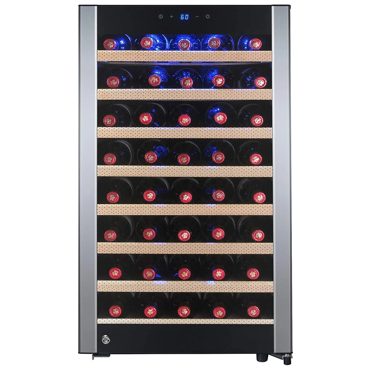 AKDY 52 Bottles Single Zone Freestanding Wine Cooler Cellar