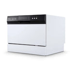 Midea Portable Countertop Dishwasher, 6 Place Settings, 8 Programs, White - MDC22P1AWW