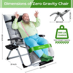 VECUKTY XXL Zero Gravity Chair, 500lb Capacity, 33-Inch Wide Padded Seat
