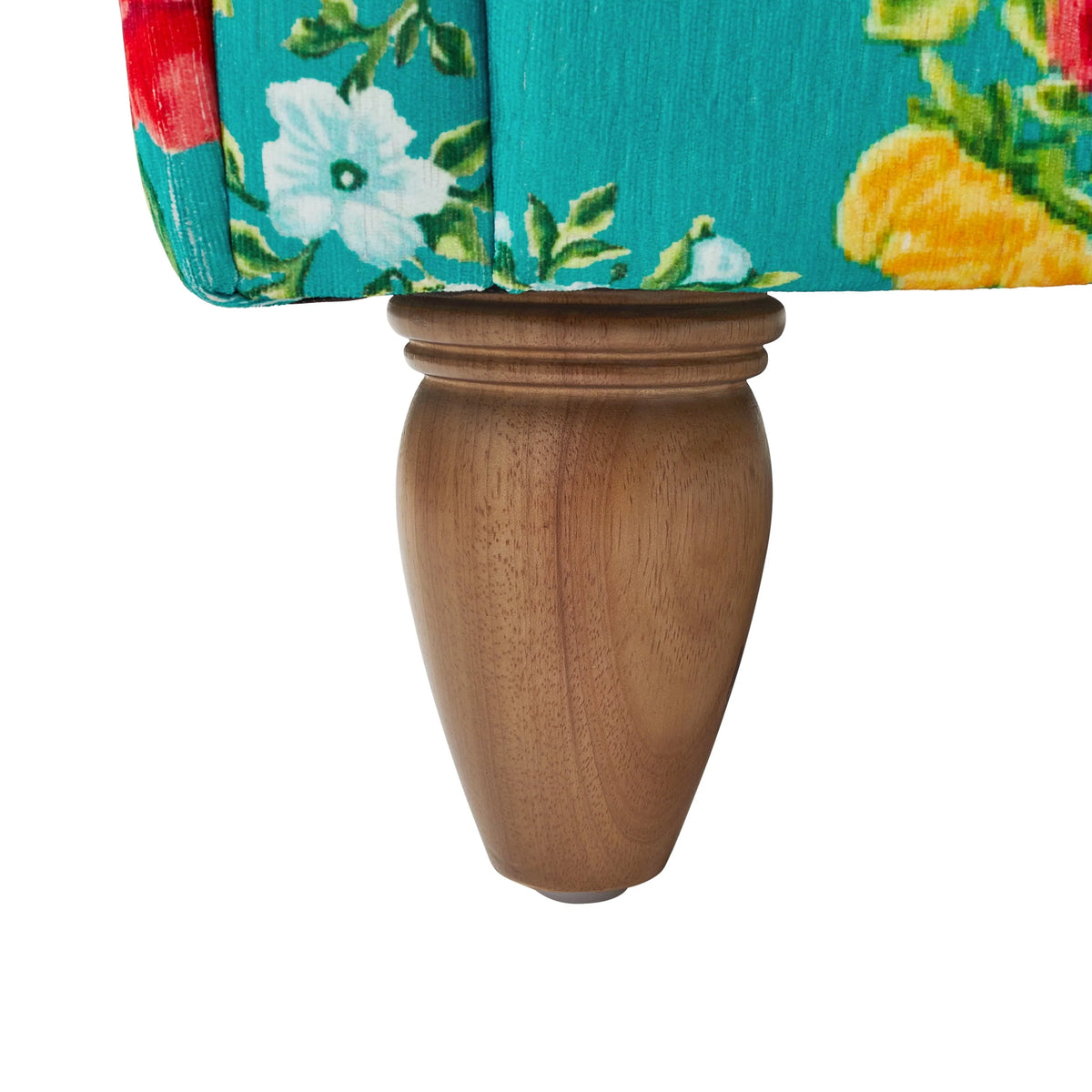 The Pioneer Woman Vintage Floral Low Back Fabric Accent Chair, Teal