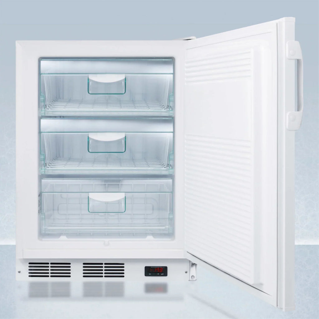 ADA Compliant 24 in Wide Built-In All-Freezer With Manual Defrost, Lock And -25C Capability