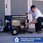 DuroMax 13,000-Watt Dual Fuel Portable Generator, Gasoline/Propane, Electric Start - XP13000EH