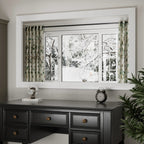 Rectangular Wall Mirror With Wood Frame, 18 x 26 in, 22 x 30 in, 24 x 36 in, or 40 x 26 in - Multiple Sizes