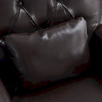 Set Of 2 Upholstered Button-Tufted Accent Chairs With Lumbar Pillows - 30 x 29 x 35 inches