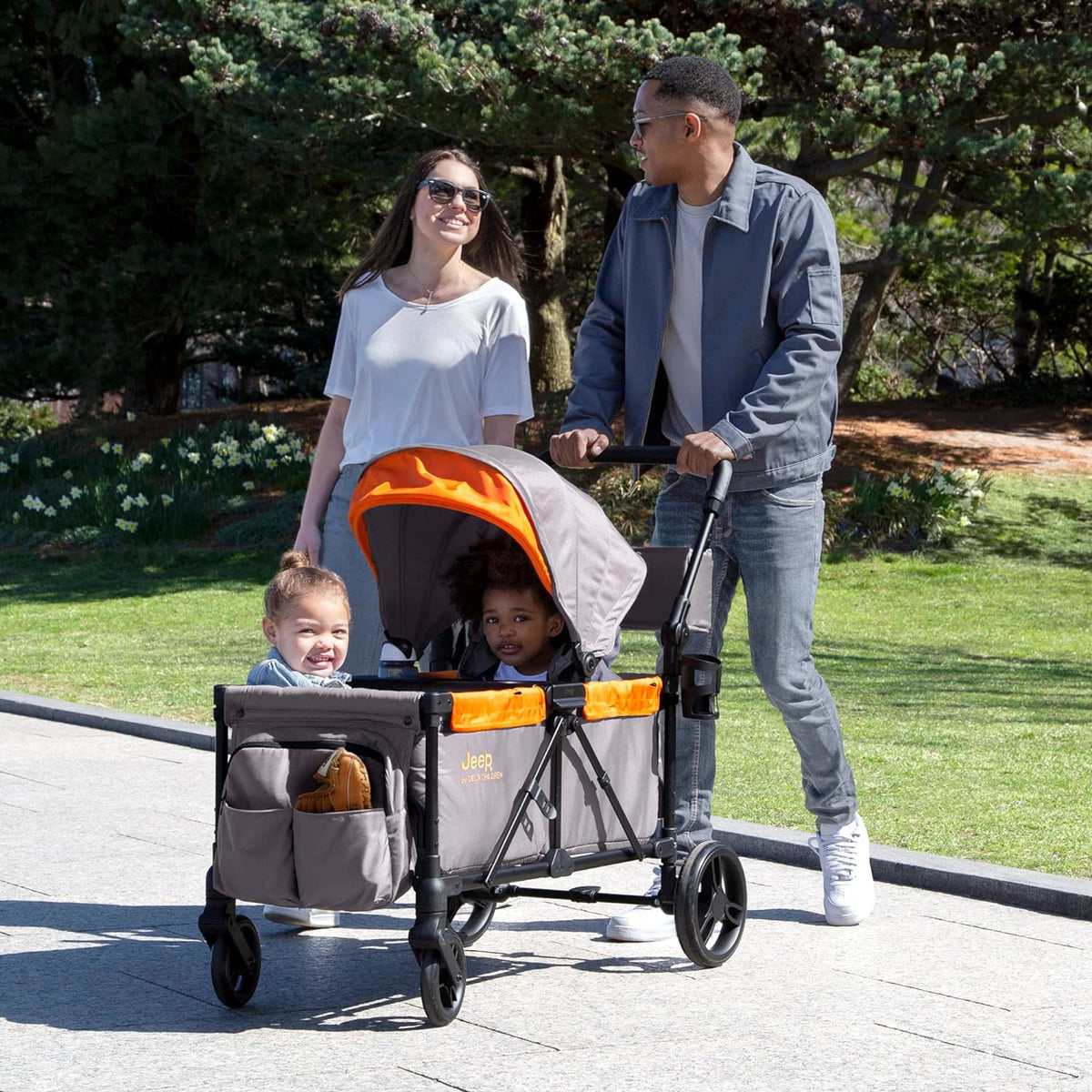 Jeep Sport All-Terrain Stroller Wagon With Canopy And Parent Organizer