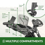 3-Wheel Foldable Golf Push Cart With Foot Brake - CaddyLite EZ V8