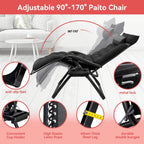 VECUKTY XXL Zero Gravity Chair, 500lb Capacity, 33-Inch Wide Padded Seat