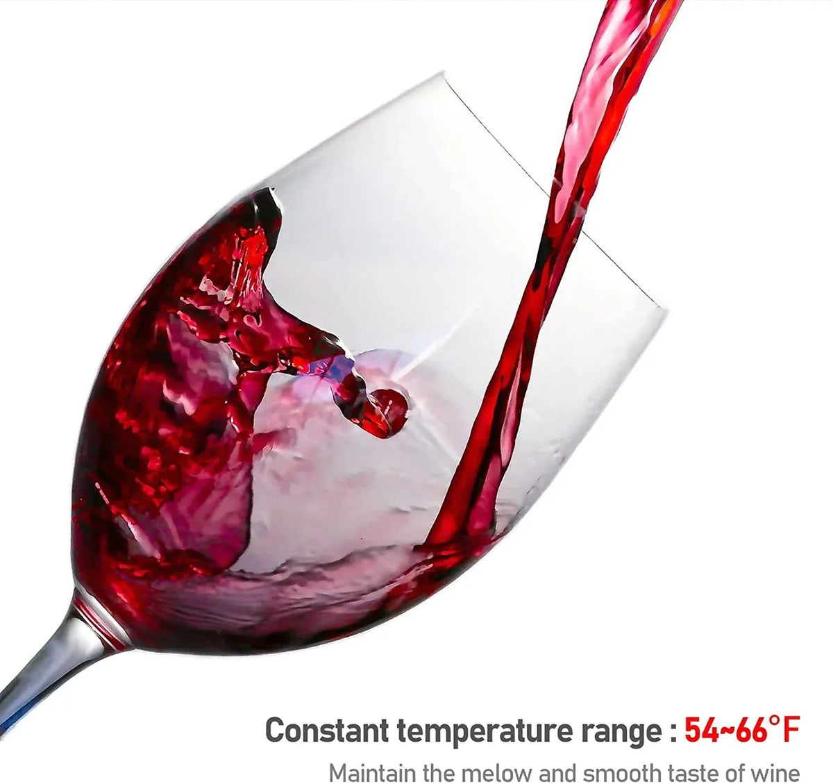 JINJUNYE Countertop Wine Cooler Refrigerator, 12 Bottle, Glass Door