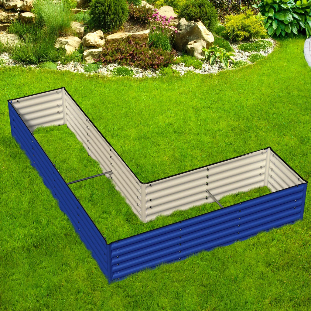 Olle Gardens 17in Tall L-Shaped Infinity Raised Garden Bed