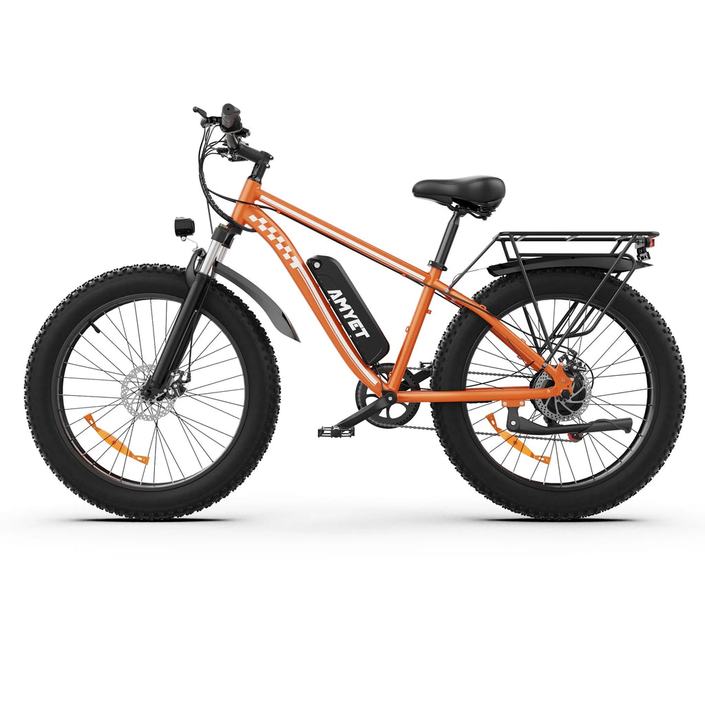 AMYET 26 x 4 Fat Tire Electric Mountain Bike, 48V 15Ah, 7-Speed - EB26