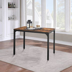 VEIKOUS 47in Industrial Dining Table Desk With Adjustable Footpad And Metal Frame