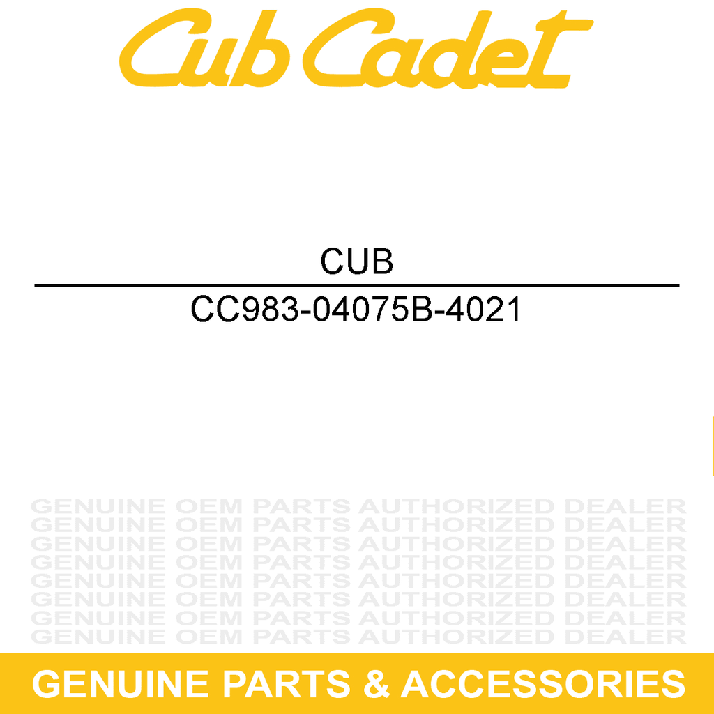 CUB CADET Yellow 50in Deck Shell For SLT1550 LT1050 Lawn Tractors - 983-04075B-4021