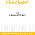 CUB CADET Yellow 50in Deck Shell For SLT1550 LT1050 Lawn Tractors - 983-04075B-4021