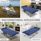 Slsy Folding Camping Cot 2 Pack, 75 x 28 x 14 in, 3.3 Inch 2-Sided Mattress - Carry Bag