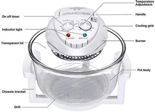 12L Electric Turbo Air Fryer Multifunction Convection Oven Roaster - 110V