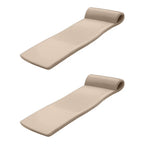 TRC Recreation Sunsation Foam Pool Float Lounger With Headrest, 1.75 in Thick, 2 Pack, Bronze
