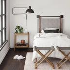 Wall-Mount Upholstered Headboard With Metal Rail - Twin, Queen & King