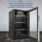 Ivation Freestanding Wine Cellar Mini Fridge, 101-Bottle, Stainless Steel