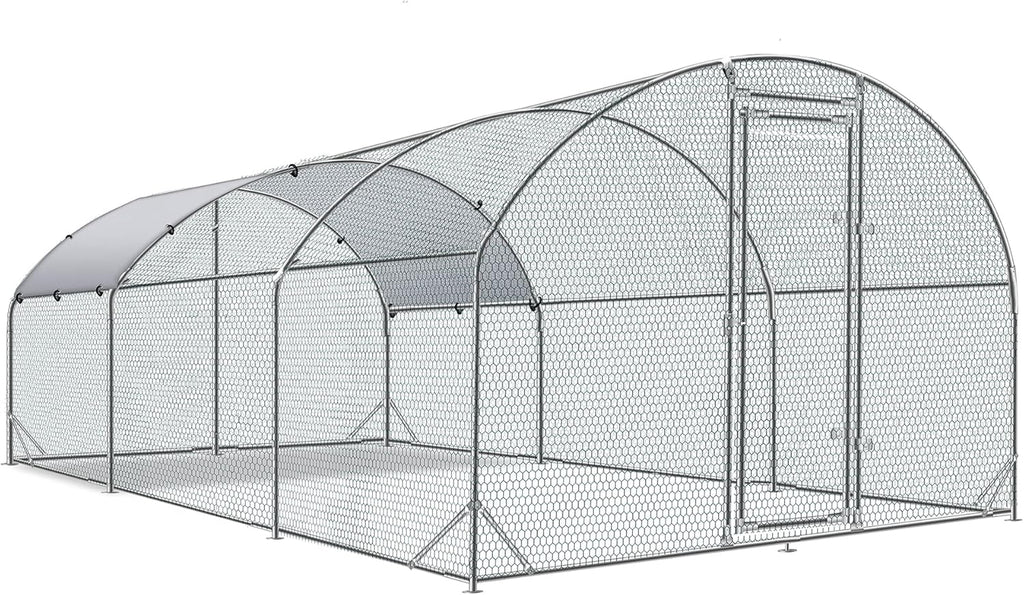 Betterhood Metal Chicken Coop With Cover, 9 ft W x 19 ft L x 6.5 ft H
