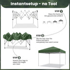 GVDV 10x10 ft Easy Pop Up Outdoor Canopy Tent - Blue