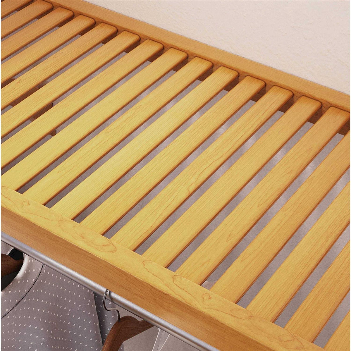 John Louis Home Premier Closet Organizer, 12 Inch Depth, 6 ft Storage Tower, Honey Maple - Fits Up To 10ft Wide
