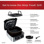 Ninja Foodi 5-in-1 Indoor Electric Grill With Air Fry, 4-qt Crisper Basket, Black/Silver - AG301