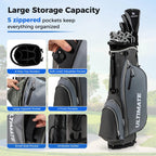 Costway Men's Complete Golf Club Set 10 Pieces With 460cc Alloy Driver
