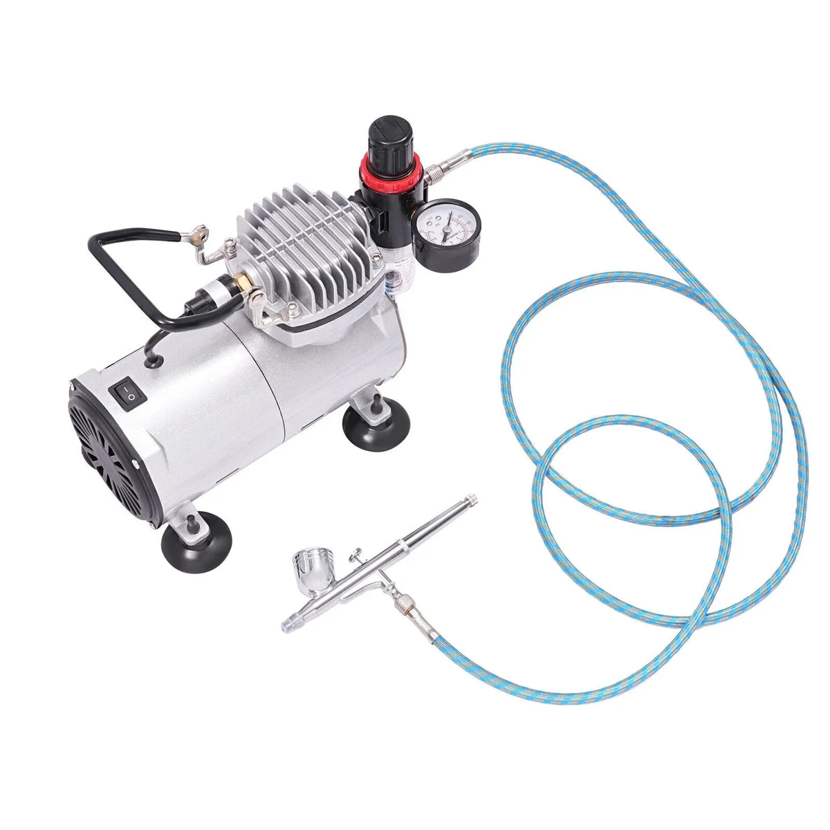 Airbrush Spray Booth Kit With LED Light, Filter Hose And Spray Guns For Model Painting