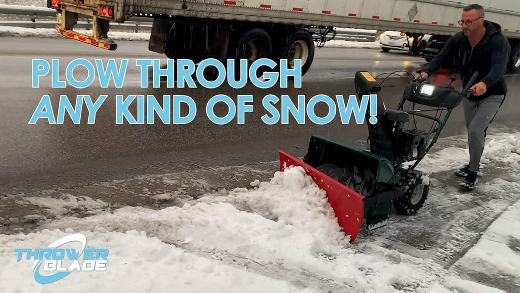 Throwerblade Snowplow Kit With Blade And Hardware - 22 To 32-inch 2-Stage And 3 Stage Snowblower Attachment