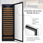 Lanbo 165 Bottle Built-In Black Single Zone Wine Cooler, 24 inch Width - LW177S
