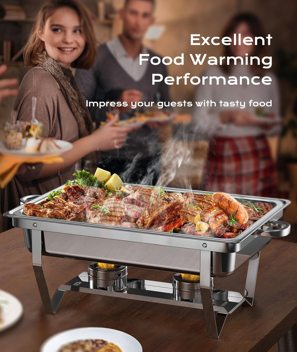 9QT Chafing Dishes For Buffet, 4-Pack
