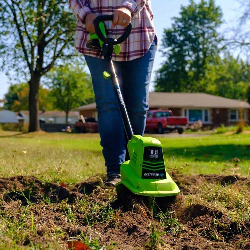 Earthwise 20-Volt 7.5-Inch Cordless Electric Garden Tiller Cultivator - TC70020IT