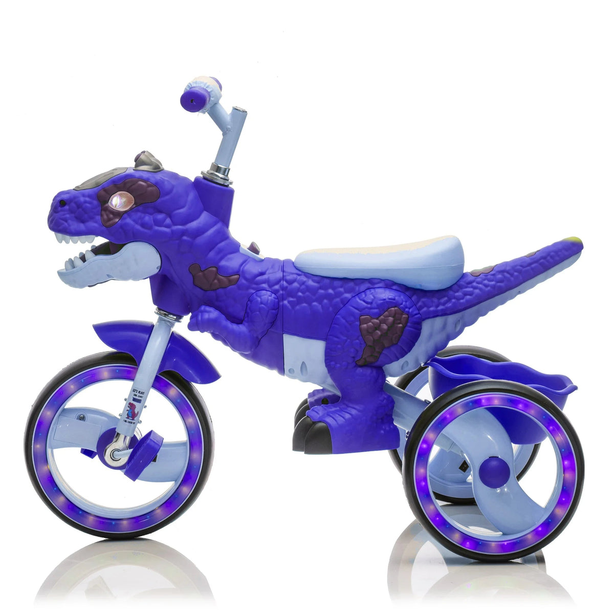 Xuanlur Kids' Dinosaur Tricycle With Flash Wheels, Music And LED Lights - Green
