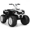 Electric Kids' ATV With LED Lights And Treaded Tires - White