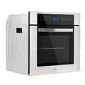 Empava 24 Inch Electric Single Wall Oven, 10 Cooking Functions, Stainless Steel