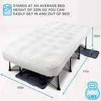 Ivation EZ-Bed Twin Air Mattress With Frame, Rolling Case And Built-In Pump
