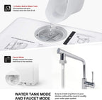 NOVETE Countertop Dishwasher, 5 L Water Tank, 5 Programs, White - TDQR01