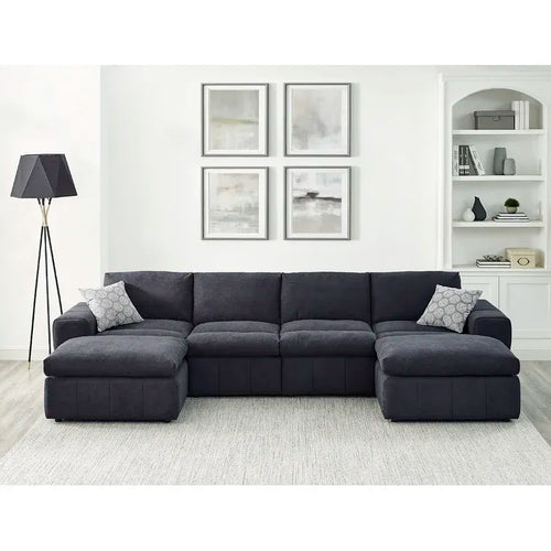 134in Wide Reversible Modular Sectional With Ottoman