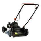 21-Inch 125 cc 4-Cycle Gas Powered Push Lawn Mower - Mulch and Side Discharge, Dual Lever Height Adjustment