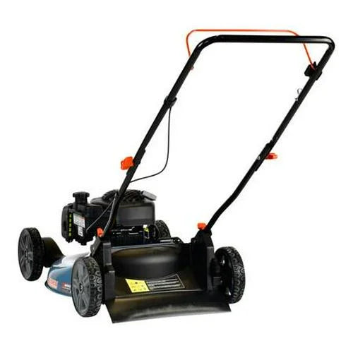 21-Inch 125 cc 4-Cycle Gas Powered Push Lawn Mower - Mulch and Side Discharge, Dual Lever Height Adjustment