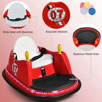 12V Toddler Battery Powered Bumper Car With Dual Joysticks And 360 Degree Spin