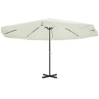 vidaXL Garden Parasol, Azure Blue Polyester With PA Coating, 196.9in x 118.1in