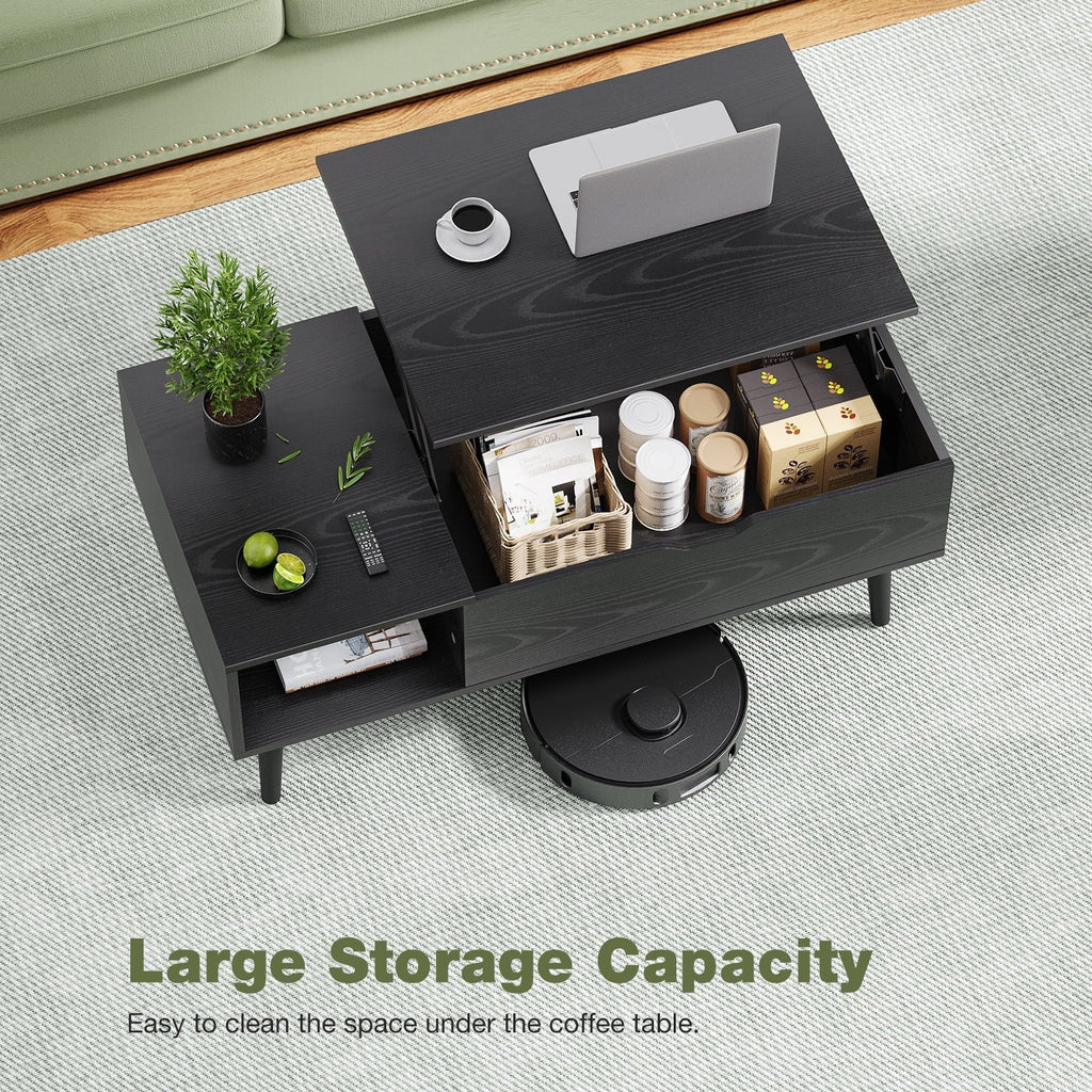 DeeHome Sweetcrispy Lift-Top Coffee Table With Hidden Storage