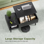 DeeHome Sweetcrispy Lift-Top Coffee Table With Hidden Storage